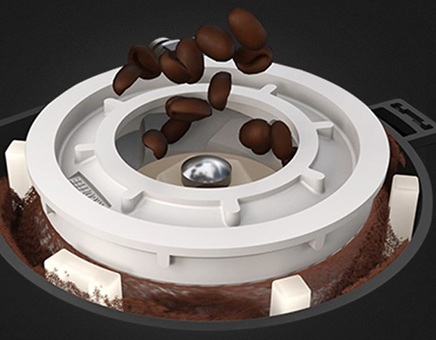 Inovatīvās kafijas dzirnaviņas ar plakaniem keramikas diskiem